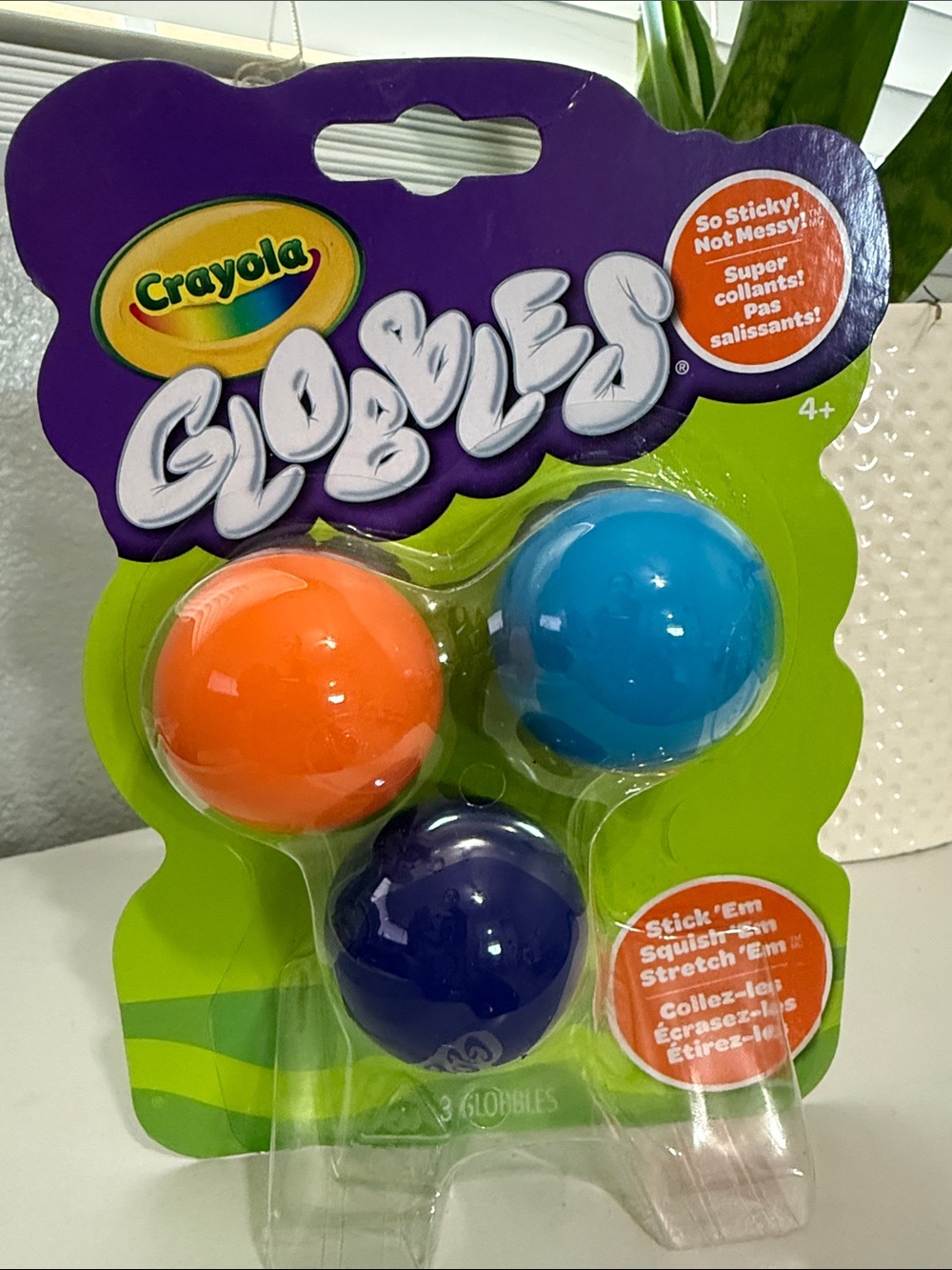 Crayola Globbles Sticky Squishy Balls - Orange, Blue, Purple
